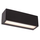 Applique da esterno con sensore crepuscolare moderna nera, Sutton, 1,5W, 3000K LED, IP54