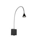 Applique da parete moderna nera, Buddy, 3W, 4000K LED, con interruttore