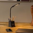 Lampada da scrivania moderna nera, Penny, 4,7W, 3000K LED, con interruttore