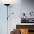 Piantana da lettura da terra moderna nera, Zenith, 20W, 3000K LED