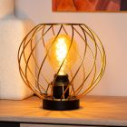 Lampada da tavolo classica in ottone, Danza, con interruttore