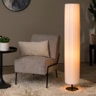 Lampada da terra moderna bianca, Fold, con interruttore