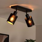 Lampada da soffitto in bambù nera, Tagalog