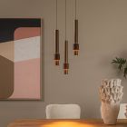 Lampada a sospensione moderna marrone, Margary, 4W, 2700K LED