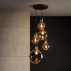 Lampada a sospensione vintage grigia, Julius