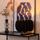 Lampada da tavolo moderna nera, Spencer, con interruttore
