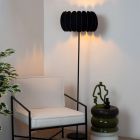 Lampada da terra moderna nera, Spencer, con interruttore