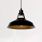 Lampada a sospensione industriale nera, Brassy