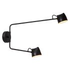 Applique ricaricabile rustica nera, Milne, 6W, 2700K LED, controllo touch
