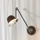 Applique da parete industriale color ruggine, Honore, con interruttore