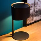 Lampada da tavolo moderna nera, Knulle, con interruttore