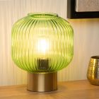 Lampada da tavolo retrò dorata, Maloto, con interruttore