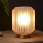 Lampada da tavolo classica dorata, Sueno, con interruttore