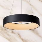 Lampada a sospensione moderna nera, Talowe, 39W, 3000K LED