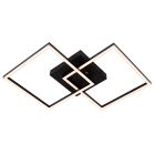 Plafoniera moderna nera, Arianne, 23W, white switch LED