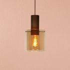Lampada a sospensione vintage ambrata, Toledo