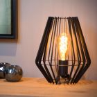 Lampada da tavolo moderna nera, Reda, con interruttore