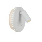 Applique da parete moderna bianca, Bentjer, 6W, 3000K LED, con interruttore