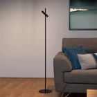 Piantana da lettura da terra moderna nera, Philon, 4,5W, 3000K LED, controllo touch