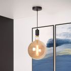 Lampade a sospensione per tavolo da pranzo classica nera, Jova