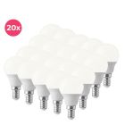 Confezione da 20 lampade a sfera Lasco E14 LED bianco caldo, 5,5 W