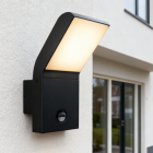 Applique da esterno con sensore di movimento in alluminio antracite, Andor, 12W, 4000K LED, IP54
