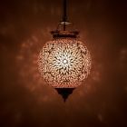 Lampada a sospensione orientale viola in mosaico, Aziza