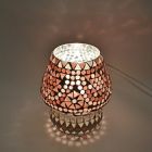 Lampada da tavolo orientale viola in mosaico, Rachel