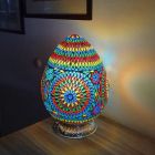 Lampada da tavolo orientale multicolore in mosaico, Lara