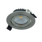 Downlight argento in alluminio, Wimke, 5W, 2700K LED, IP44