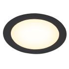 Downlight nero in alluminio, Umbriel, 9W, 3000K LED, IP44