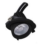 Downlight nero in alluminio, Shanaya, 30W, white switch LED