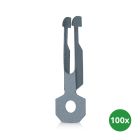 Morsetto a molla per palancole con occhiello per appendere linee luminose (100 pezzi)