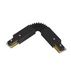 Connettore flessibile per illuminazione a binario monofase, nero