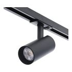 Binario faretto monofasico nero in alluminio, Enno, 10W, white switch LED