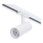 Binario faretto monofasico bianco in alluminio, Enno, 10W, white switch LED
