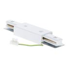 Connettore a forma di I per illuminazione a binario monofase, bianco