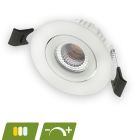Downlight bianco in alluminio, Phyllis, 5W, white switch LED, IP65