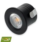 Mini faretto da incasso nero in alluminio, Philomena, 2W, dim to warm LED, IP44