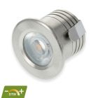 Mini faretto da incasso argento in alluminio, Philomena, 2W, dim to warm LED, IP44