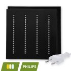 Pannello LED a lamelle nere 60x60 - 30W - interruttore bianco - UGR <16