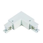Connettore a L esterno per illuminazione su binario trifase, bianco, Pro