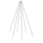 Illuminazione per pennone da esterno, 192 LED, 6 fili da 2 m, senza palo