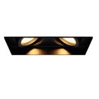 Faretto da incasso senza cornice nero in alluminio, Royce