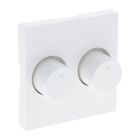 Placca centrale Q-Link S-Line con pulsante duodimmer, bianco polare