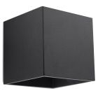 Lampada da parete up down in alluminio nera, Andro