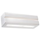 Lampada da parete up down in vetro bianca, Emmaly