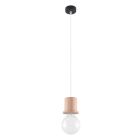Lampada a sospensione in legno marrone, Gaelle