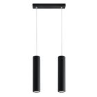 Lampada a sospensione in alluminio nera, Harley