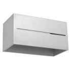 Lampada da parete up down in alluminio grigia, Jacky